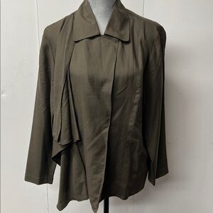Elegant Olive Trench Coat style top for Women